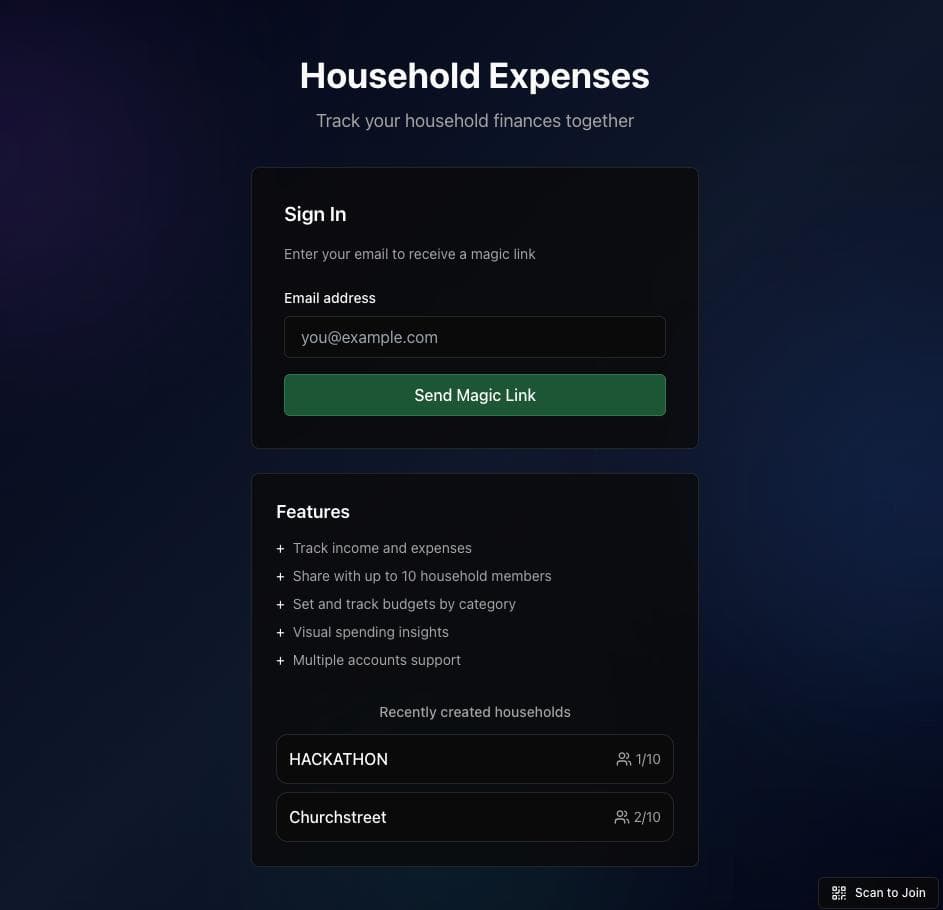 Household expense tracker